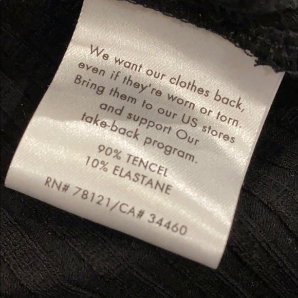 Eileen Fisher Black Tencel Stretch Rib Shift Dress - Picture 10 of 10